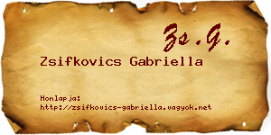 Zsifkovics Gabriella névjegykártya